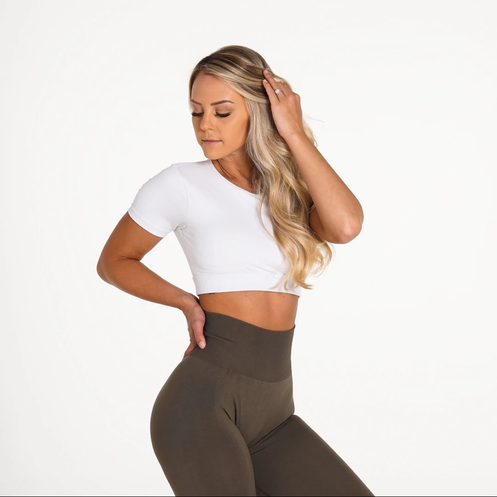 NVGTN White Open Back Tee NWT